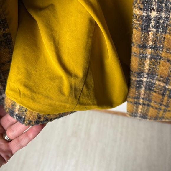 Mystree plaid pea coat double breasted jacket - Picture 9 of 9